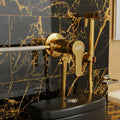 Gold Chrome: Luxury gold chrome external toilet shower mixer valve for traditional bathroom upgrades, MHT PAK