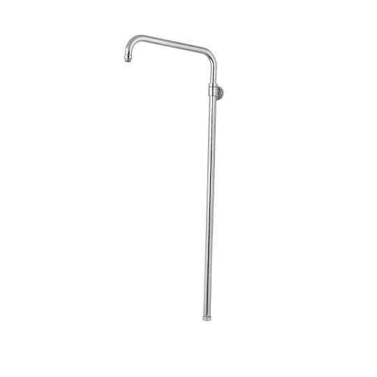 Polished Chrome / Silver: Adjustable shower extension rod arm in polished chrome silver finish, MHT PAK.
