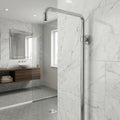 Polished Chrome / Silver: Adjustable shower extension rod arm in polished chrome silver finish, MHT PAK.