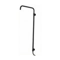 Black Matte: Modern matte black adjustable shower extension rod, extendable shower arm hardware, MHT PAK.