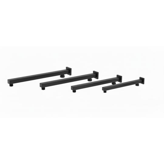 T Arm / Shower Arm in Black Matt
Black Matte: Modern square SQR ceiling-mounted shower arm in matte black finish, MHT PAK.