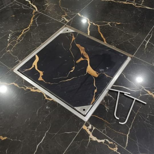 Tile Fit Stainless Steel Manhole Cover / Tile insert Manhole Cover 