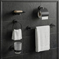 Black Matte: Premium matte black bathroom accessories set, modern luxury hardware collection, MHT PAK.