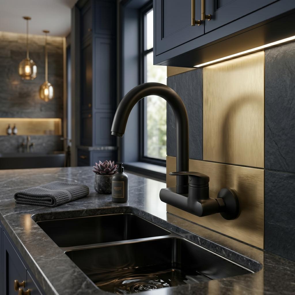 Wall sink mixer Pakistan, Chrome black gold sink tap, Luxury wall mounted mixer, Modern brass kitchen faucet, Premium sink hardware Pakistan, Gold chrome black sink mixer, Elegant wall mixer tap, Luxury kitchen plumbing fittings, Black gold sink faucet, Minimalist wall sink design, High end brass kitchen tap, Designer wall mixer Pakistan, Polished chrome kitchen faucet, Dual tone sink mixer, Premium brass kitchen fittings, Contemporary wall sink tap, Black gold brass mixer, Luxury kitchen tech hardware, Mod