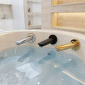 Polished Chrome / Silver: Polished chrome tub filter spout, premium silver jacuzzi bathtub water spout by MHT PAK.

Black Matte: Modern matte black tub filter spout, sleek jacuzzi and bathtub water outlet, MHT PAK.

Gold Chrome: Luxury gold chrome bathtub filter spout, premium jacuzzi water faucet spout, MHT PAK.