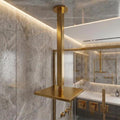 Luxury square SQR concealed shower arm in premium gold chrome finish, MHT PAK.