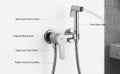 toilet shower mixer with temperature control in polished chrome silver, MHT PAK.