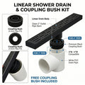 MHT SS 304 linear drain components diagram