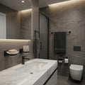 Black Matte: Premium matte black bathroom accessories set, modern luxury hardware collection, MHT PAK.