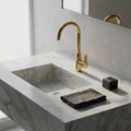 Gold Chrome: Luxury gold chrome top-mounted kitchen mixer faucet for elegant kitchen interior, MHT PAK.