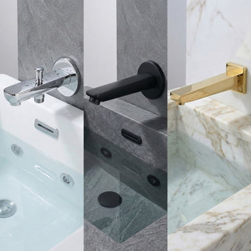 Polished Chrome / Silver: Polished chrome tub filter spout, premium silver jacuzzi bathtub water spout by MHT PAK.

Black Matte: Modern matte black tub filter spout, sleek jacuzzi and bathtub water outlet, MHT PAK.

Gold Chrome: Luxury gold chrome bathtub filter spout, premium jacuzzi water faucet spout, MHT PAK.