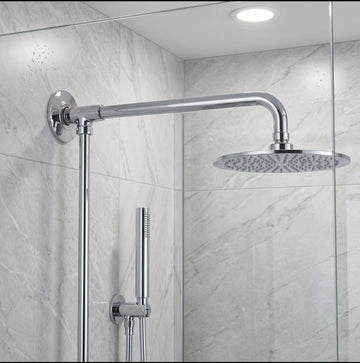 MHT Premium Round T-Profile Ceiling-Mount Shower Arm – High-Grade Solid Brass, Luxury Rainfall Shower Extension Pipe