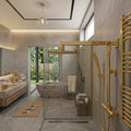 T Arm / Shower Arm in Gold
Gold Chrome: Luxury square SQR concealed shower arm in premium gold chrome finish, MHT PAK.
