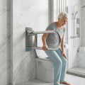 This Grab Bar Specially For Old Persons
Stainless steel folding grab bar in polished silver for elderly toilet safety support, MHT PAK.