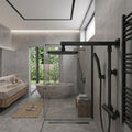 T Arm / Shower Arm in Black Matt 
Black Matte: Modern square SQR ceiling-mounted shower arm in matte black finish, MHT PAK.
