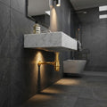 Gold Chrome: Luxury gold chrome brass bottle trap for elegant bathroom basin plumbing fittings, MHT PAK.