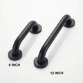 Modern matte black safety grab bar, secure wall-mounted balance handle for shower, MHT PAK.