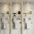 Polished Chrome / Silver: Complete modern bathroom accessories set in polished chrome finish, silver hardware set by MHT PAK.